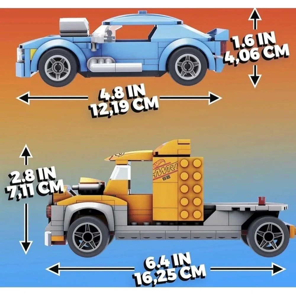 Mega Construx Hot Wheels Twinduction Hauler Pack Building Set 355 Pieces Ages 5+
